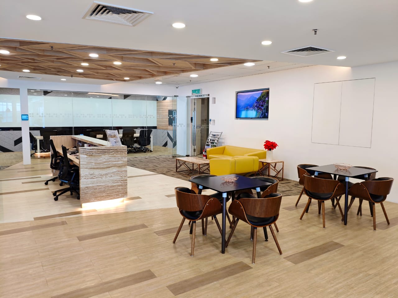 Reception and breakout lounge