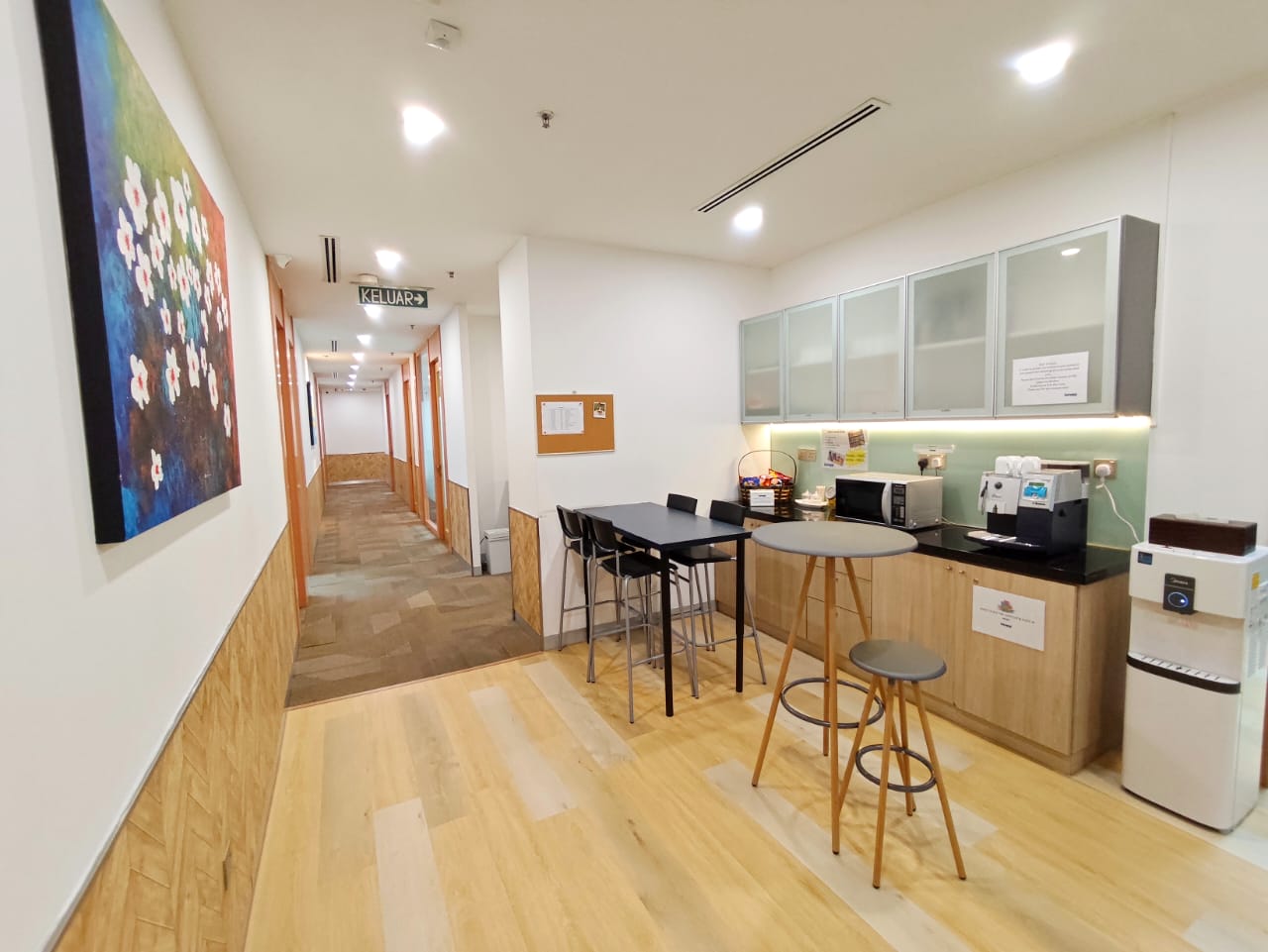 Breakout pantry and corridor